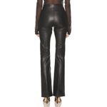 frame denim FRAME Pintuck Leather Trousers in Noir Black 8 New Womens Pants Photo 1