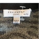 Equipment  Femme Leopard Print Cardigan in Grey and Black XL Photo 2