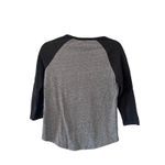 Marine layer  Baseball T-Shirt 3/4 Sleeve Heather Grey Charcoal Medium Warm Photo 1