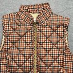 st. john's bay St. John’s Bay Women’s Small Quilted Vest Brown Lightweight Fall Photo 3