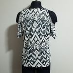 Stetson  Cream & Black Cold Shoulder Aztec Top (S) Photo 2