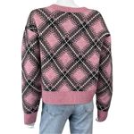 Steve Madden NWT Pink Becka Argyle Sweater Size L Photo 2