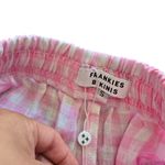 frankie's bikinis  Lou Linen Gingham Shorts in Pink Picnic Size: S Photo 4