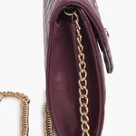 Badgley Mischka NWT convertible Crossbody Purse Bag w/Diamond Quilting; Plum Photo 7