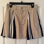 Free People Hannah Sporty Mini Skirt Women’s Beige & Navy Blue Pleated Size XS Photo 3