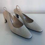 Etienne Aigner  Dreamer Bone Off White Leather Heels Size 9.5 Photo 0