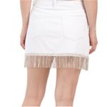 BLANKNYC White Denim Jeweled Fringe Skirt Size 29 NEW with tags Photo 1
