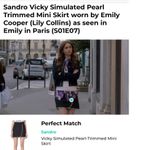 Sandro Paris Vicky Embellished Pearl Wool Wrap Mini Fall Skirt Photo 13