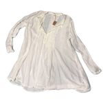 Yoko Apparel Tunic Dress Pleated Button Down White Casual Long Sleeve Size M Photo 0