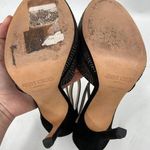 Jimmy Choo Black Suede Leather Crystal Studded Ankle-Wrap Stiletto Heel Sandals Photo 6