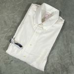 Brooks Brothers  346 Mens 16.5 4/5 Solid White Long Sleeve Button Front Shirt NWT Photo 3