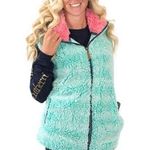 Simply Southern Sherpa Vest Blue Size Large Photo 3
