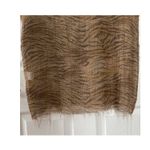 IRO Lamb skin animal print crew neck raw hem & sleeves T-shirt tan brown medium Photo 6