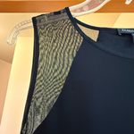 Eileen Fisher Black Sleeveless Tank Dress 100% Silk Sheer Accents Petite Medium Photo 2