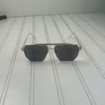 Unisex Gold Frame Black Lens Geometric Sunglasses Photo 7