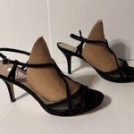 Nina New York black ankle strap heels women size 9.5 M Photo 0