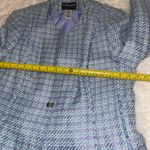 Sag Harbor Vintage  purple blue white blazer coat suit jacket 3/4 sleeve 16P Photo 7
