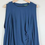 Ralph Lauren LRL Midi Dress Womens 8 Navy Blue Long Sleeve Stretch Classic NWT Photo 2