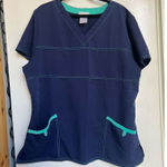 Scrubstar Blue Scrub Top Woman’s Size Large Photo 0