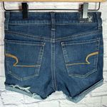 American Eagle Hi Rise Shortie Dark Wash Shorts 360 super stretch size 2 Photo 1