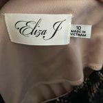 Eliza J  Size 10 Black Lace Overlay Cocktail Sheath Dress Photo 2