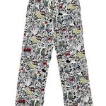 Disney Parks Sz S Mickey Mouse Pajama Pants All Over Print Cotton Lounge Pull On Photo 0