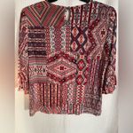 Christopher & Banks  Red Patterned Blouse Photo 1