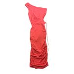 Susana Monaco NWT Mini Dress Womens XS Coral Cutout One Shoulder Ruched Party Photo 1