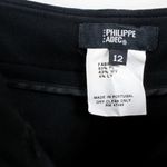 Philippe Adec Black Straight Leg Button Closure Dress Pants Size 12 Photo 4