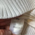 St. John Sport Women’s Ribbed Collar Sweater Cotton Blend Lace Up Neckline Large White Photo 6