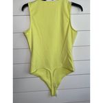 Good American Yellow V Neck Sleeveless Snap Closure GR4850 Bodysuit Large Photo 2
