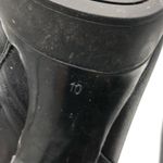 Nine West Black Leather Heeled Boots with Gold Hardware Size 10 Photo 9