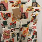 Farm Rio Reformation Davies Bustier Denim Mini Dress Comic Size 4 Photo 3