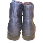 Boemos Black Leather Wingtip Slip On Ankle Boots Booties Italian Made size 38 Photo 2