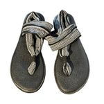 Sanuk Yoga Sling 2 Sandals Women’s 9 Black White Eco Photo 1