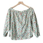 J.Crew Off The Shoulder Blouse in Liberty Art Fabrics Floral Print Size 0 Photo 1