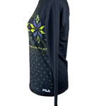 FILA Long Sleeve Base Layer Size M Medium Fair Isle Black Photo 1