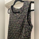 VTG 90s VOLTAGE Black & Pink Mini Floral Print Sleeveless Shift Dress Photo 6
