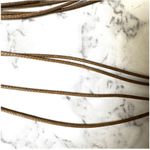 Brown green and red long ceramic beaded tribal pendant necklace on cord Photo 6