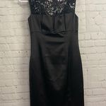 David Meister lace top accent midi shift dress ladies size 4 sleeveless romantic Photo 5