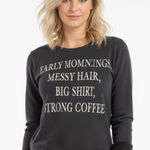 None Small cute cozy morning graphic sweatshirt Photo 0