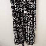 Donna Morgan  | Crepe Black Cream Beige Graphic Print Shirt Dress Maxi | 14 Photo 2