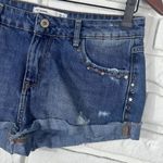 ZARA TRF Denim embellished shorts size 4 Photo 2