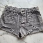 Free People Grey High Waisted Cut Off Jean Shorts Photo 0