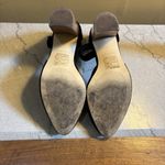 Soludos  Heels Anthropologie Heels 9.5 Black The Colette Pump Velvet Wooden Block Photo 6