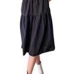 Who What Wear Black Tiered Country Style Midi  Dress with Flared Puff Sleeves 🔥 Photo 0