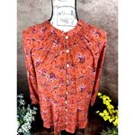 Mason & Belle Button & Loop Closure Tunic Rustic Floral size S Photo 2
