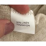 Princess Polly Prince Polly Front Tie Low Cut Linen Romper Tan Size Small Photo 7