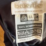 Vintage Bruestle Pleated Wool Midi Skirt Navy Ring Detail Pleated Skirt Blue Size 12 Photo 5