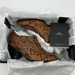 Coach  Perri Snake Print Ankle Bootie Carmel Leather Westerncore Photo 10